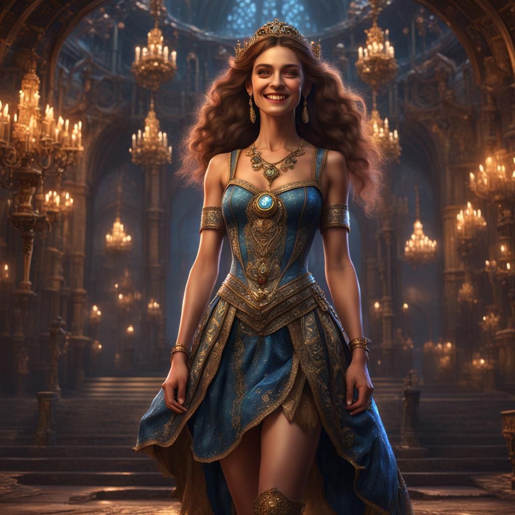 Fantasy Art: Beautiful Woman with a Big Smile