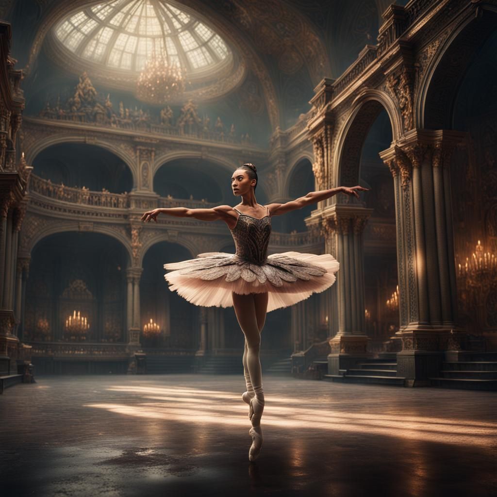 Epic Ballerina: Detailed Digital Matte Painting