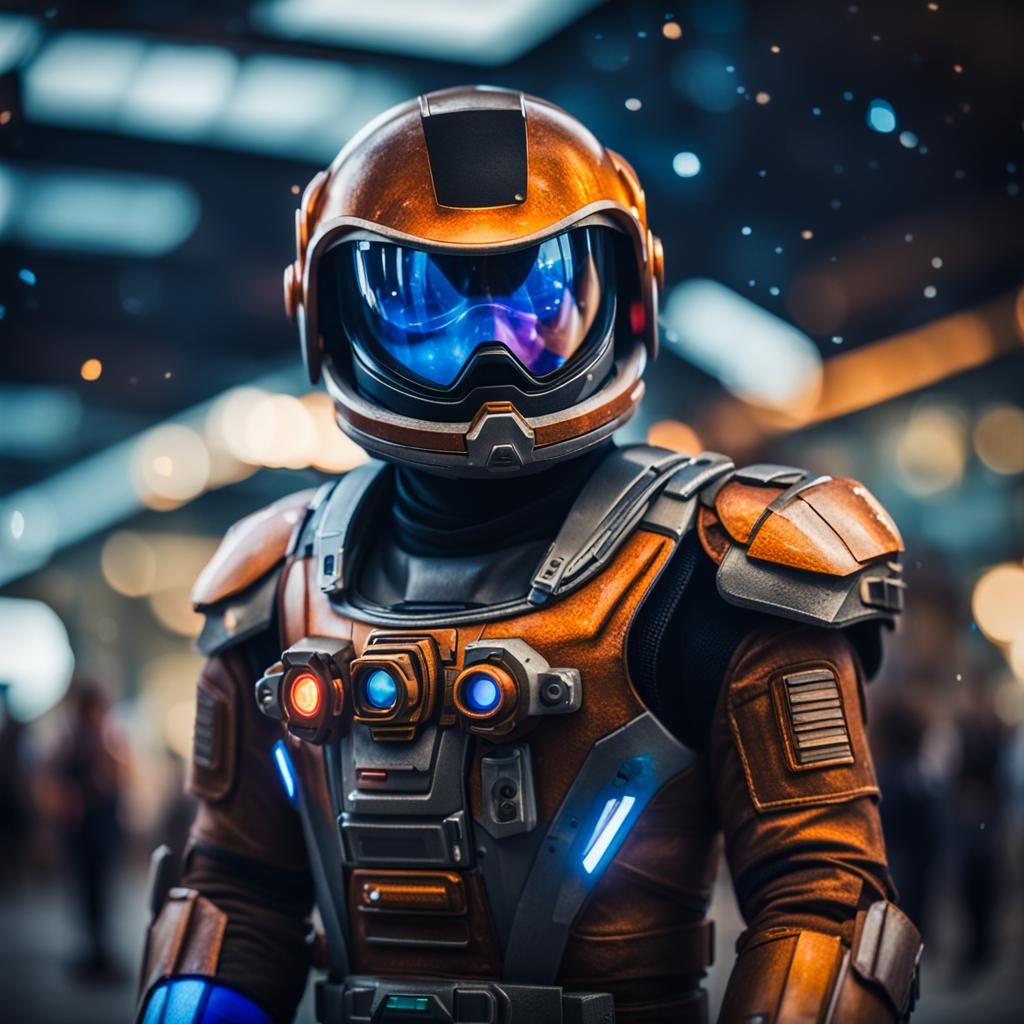Sci-Fi Space Ranger in Professional Photography Style