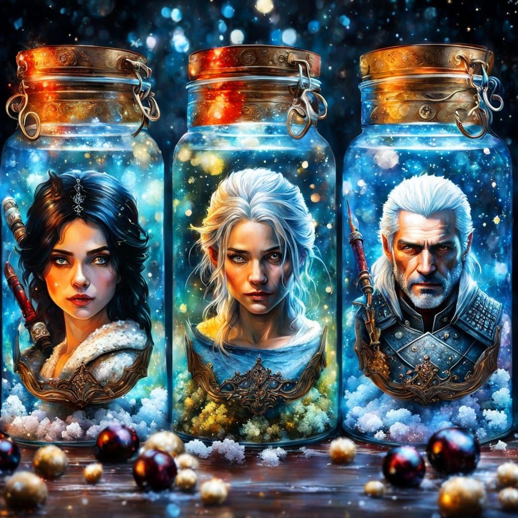 Dark Fantasy Trio in a Winter Wonderland