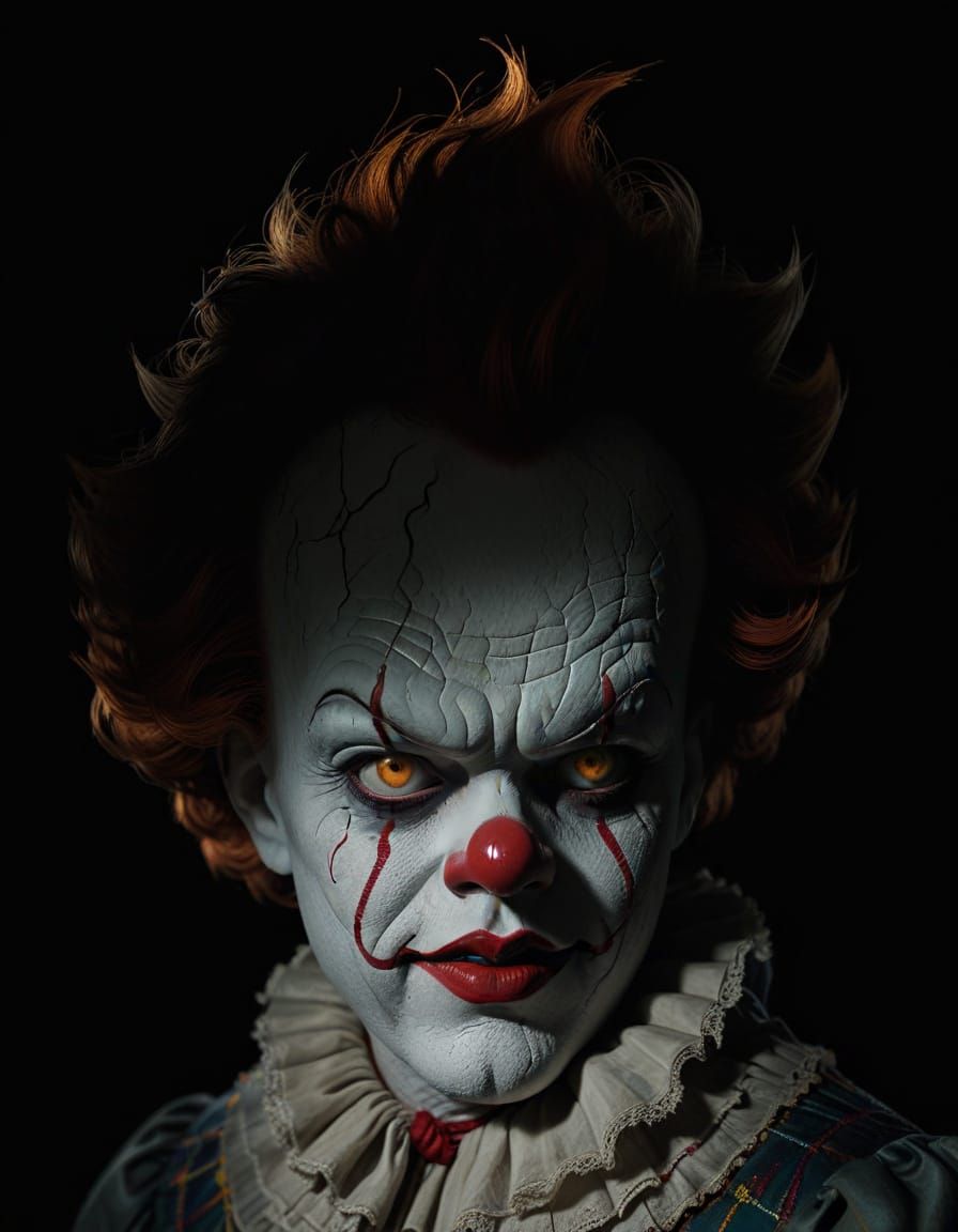 Pennywise the Clown in Elaborate Carnival Fabric Art