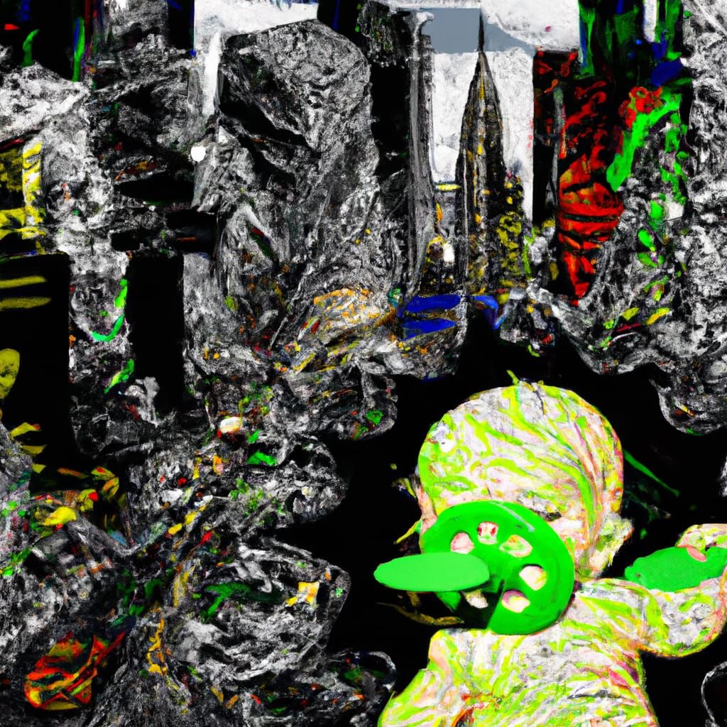 Baby Hulk in Futuristic New York City