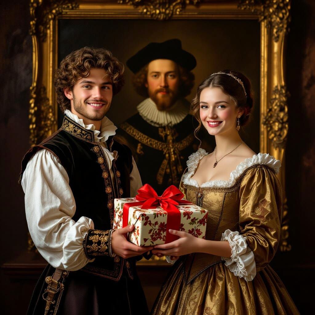 Renaissance Gift: A Classical Oil Painting