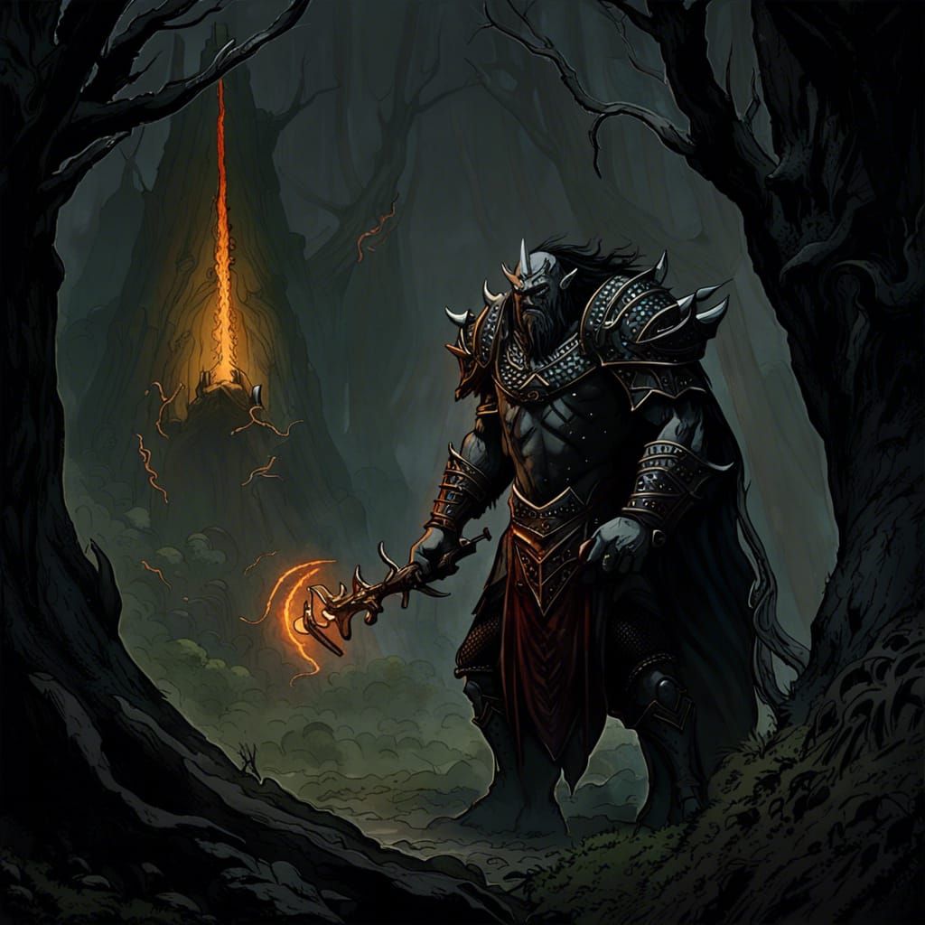 Sauron's Quest for the Ring: A Dark Fantasy Concept Art