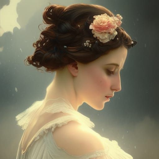 Victorian Woman Portrait in Artstation Style