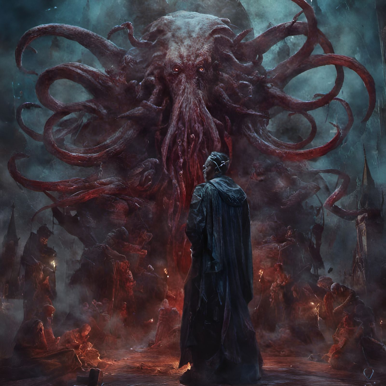 Mind Flayer Tentacles Fantasy Sci-Fi Horror