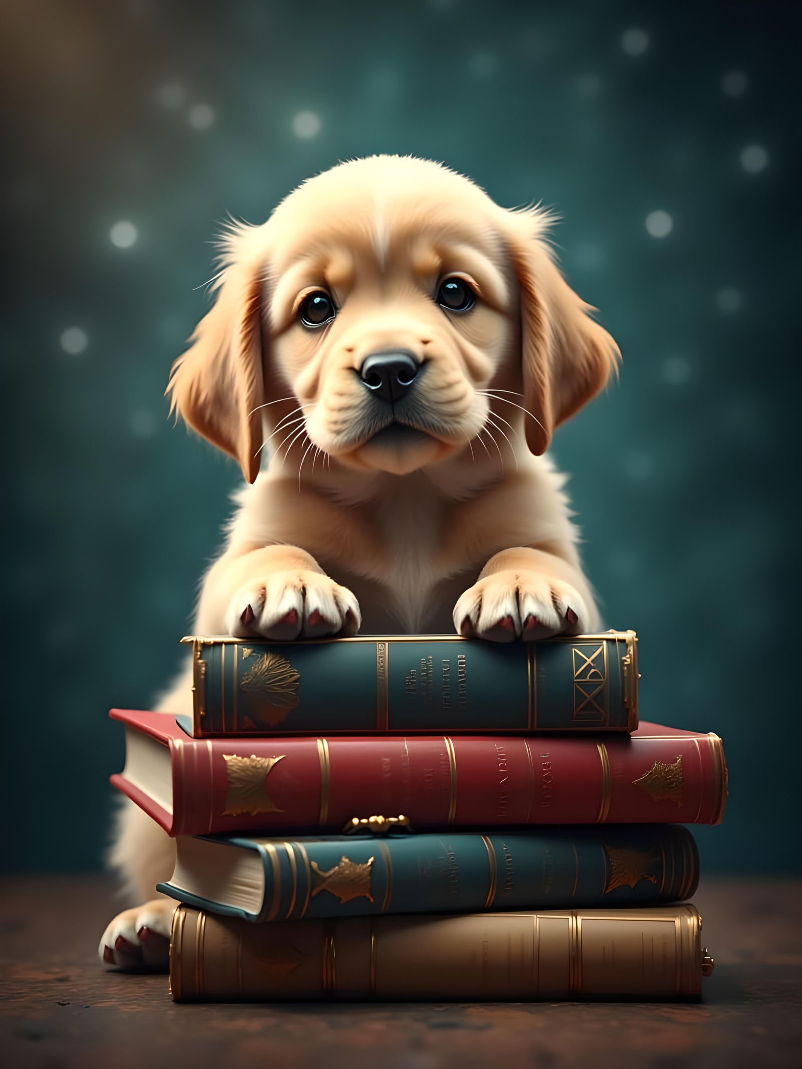 Magical Puppy on Books