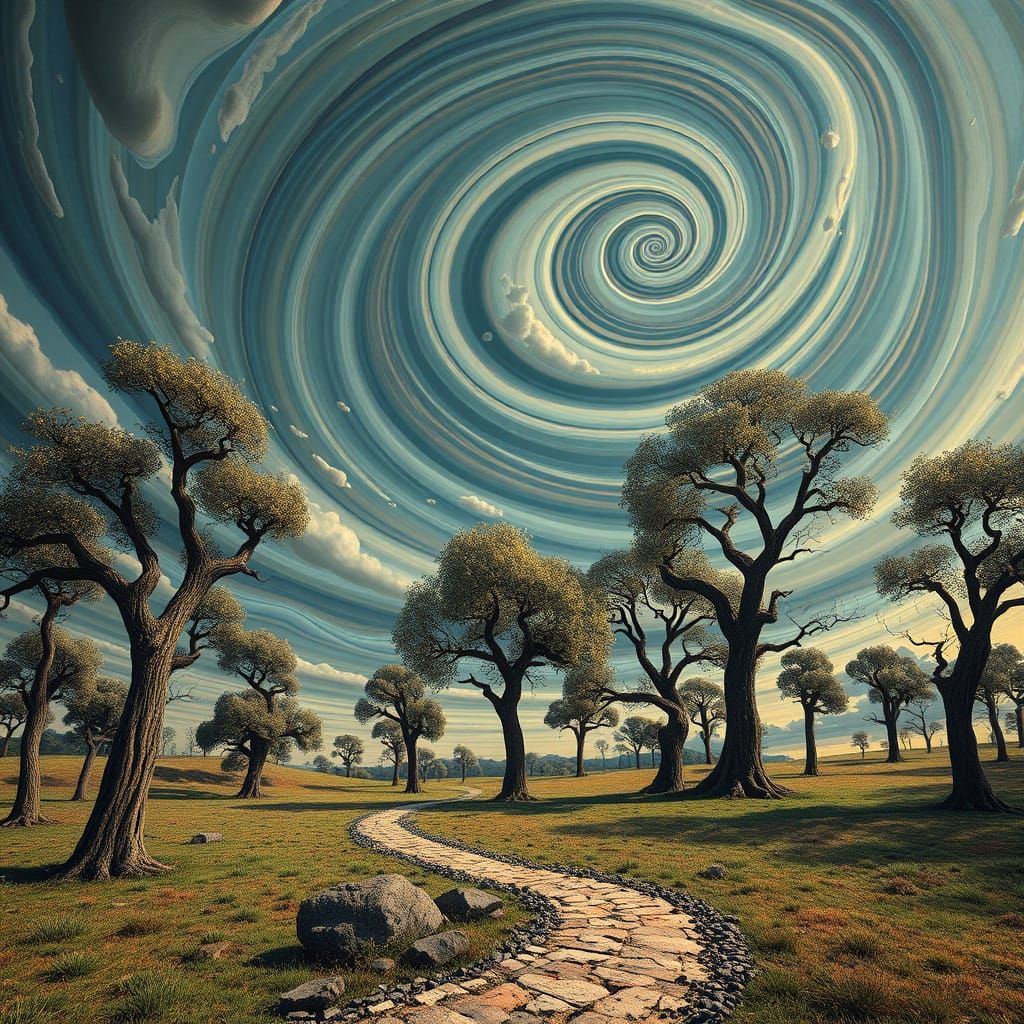 Surreal Fairytale Landscape in a Surrealist Style