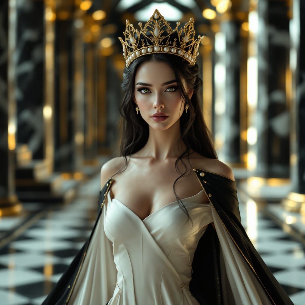 Regal Chess Queen in Marble Hall