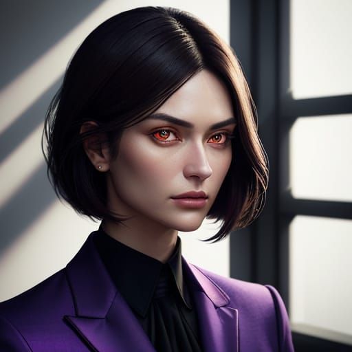 Hyperrealistic Portrait Photography in High-Key Studio Light...