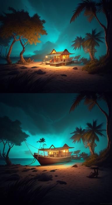 Cartoon Scholar with Pixie, Digital Concept Art