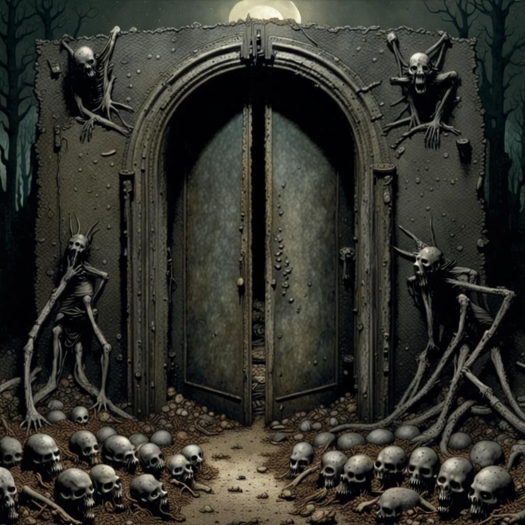 Nightmarish Burial: Cosmic Horror Art