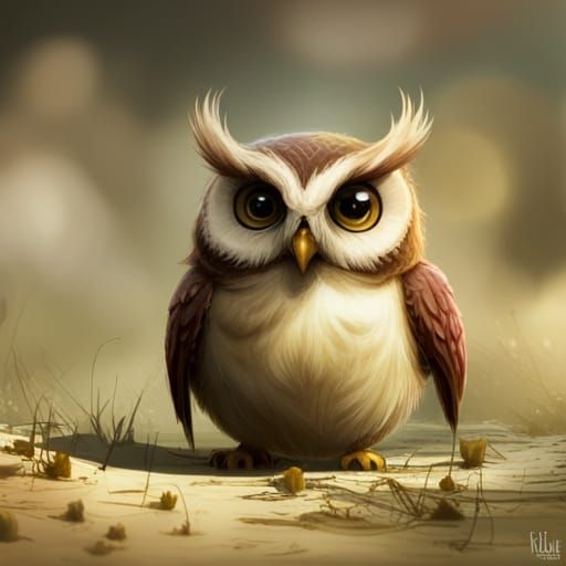 Fantastical Owl with Intricate Detail