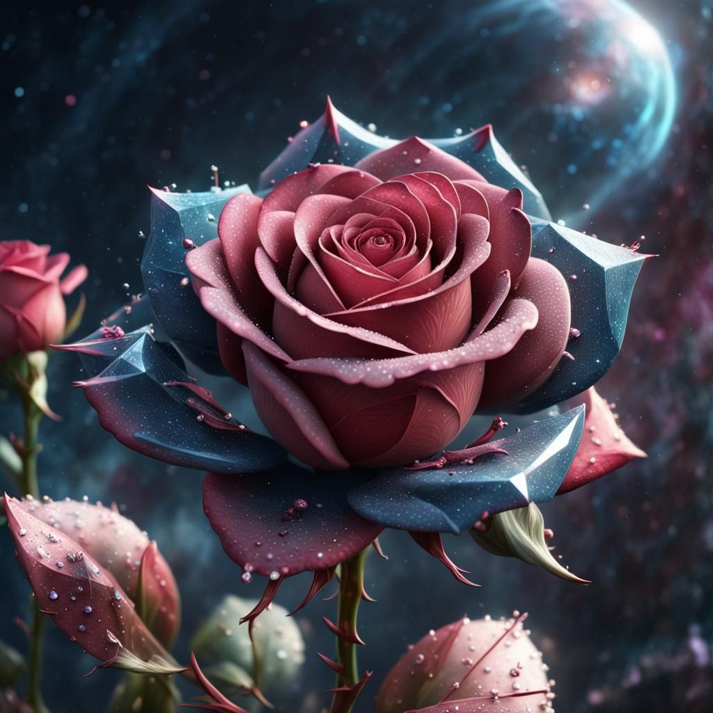 Diamond Rose Universe: Detailed Matte Painting