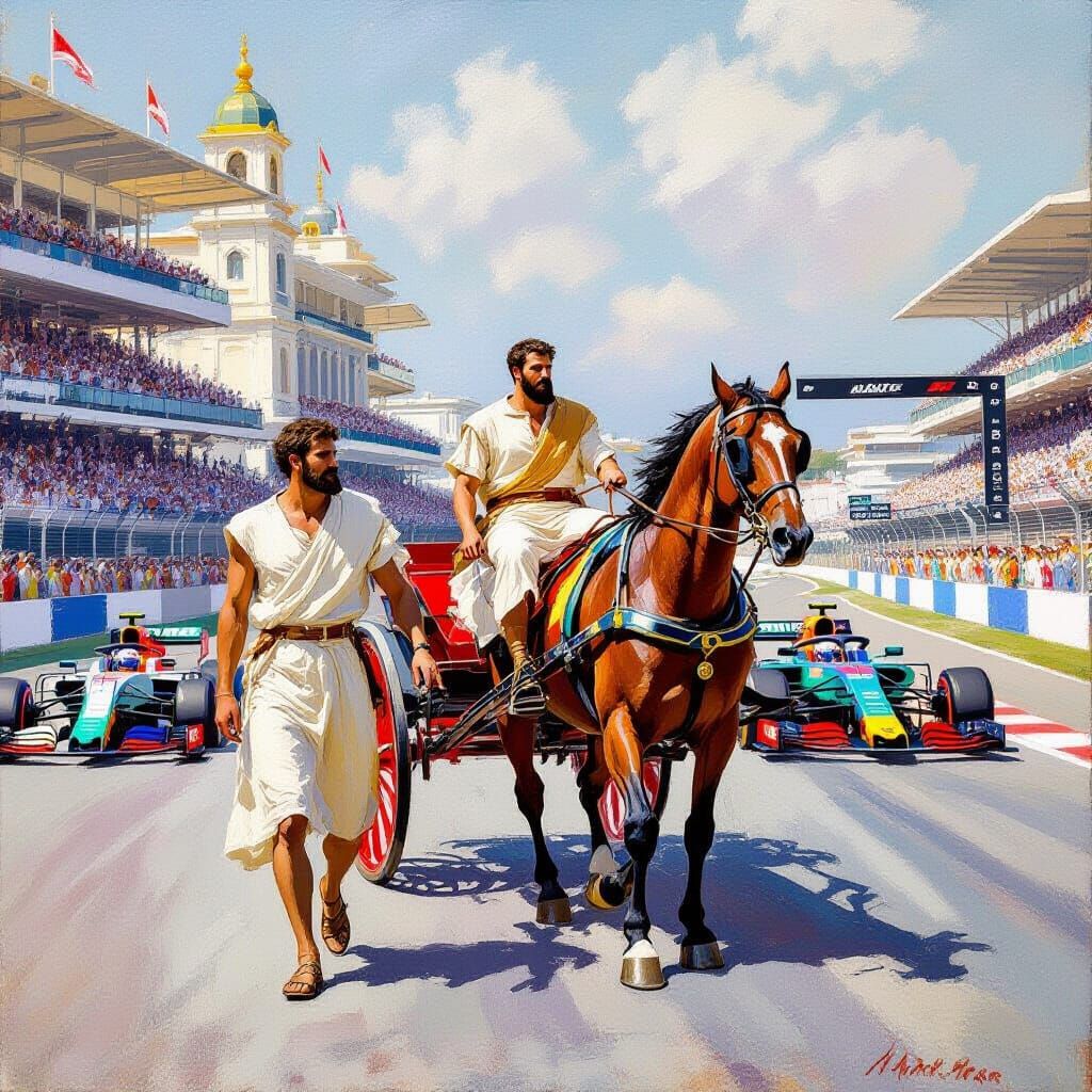 Ancient Chariot at Monaco Grand Prix