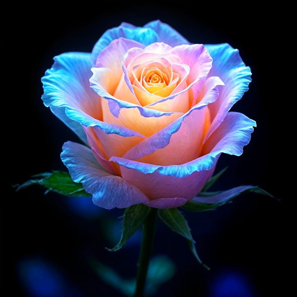 Enchanted Transparent Rose Blooms in Pastel Hues