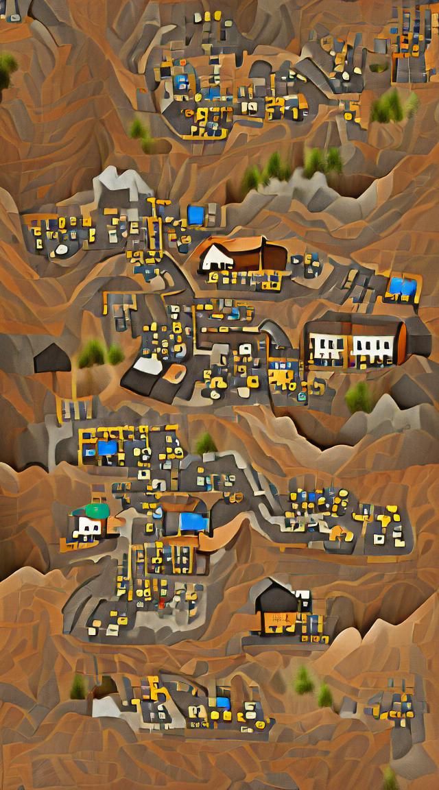 AI-Generated Image of a Mining Town
