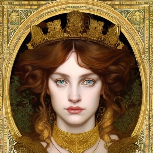 Cat as Byzantine Queen Portrait