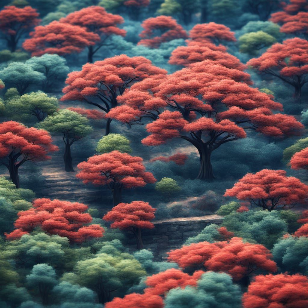 Abstract Surrealism of Lochmara Coral Tree