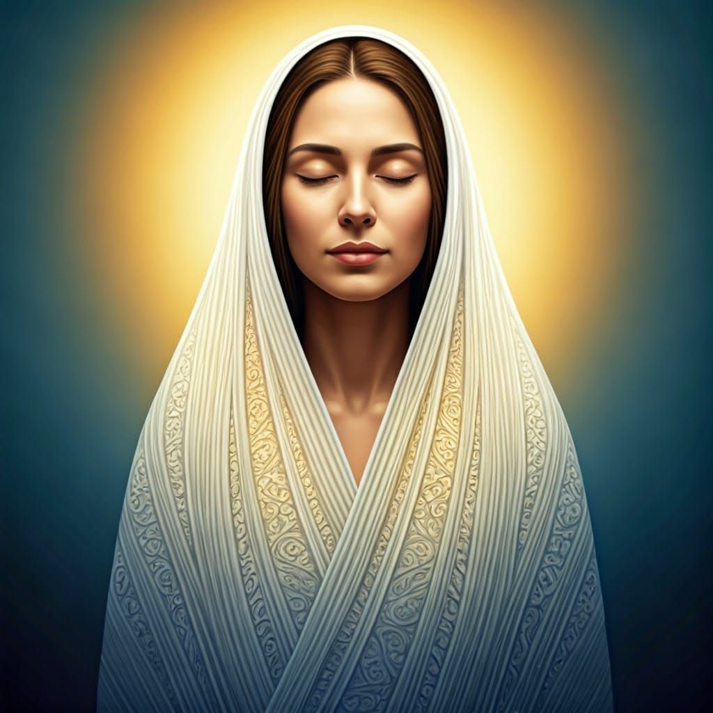 Serene Mystic in Golden Light