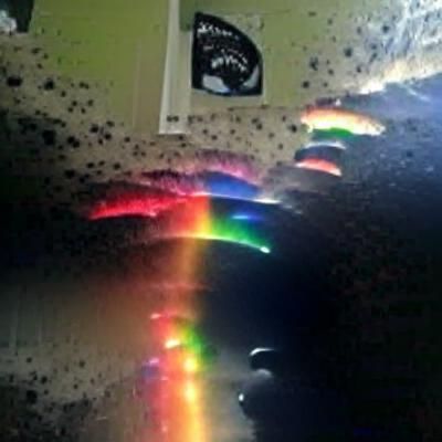 Rainbows Emerge from a Dark Abyss