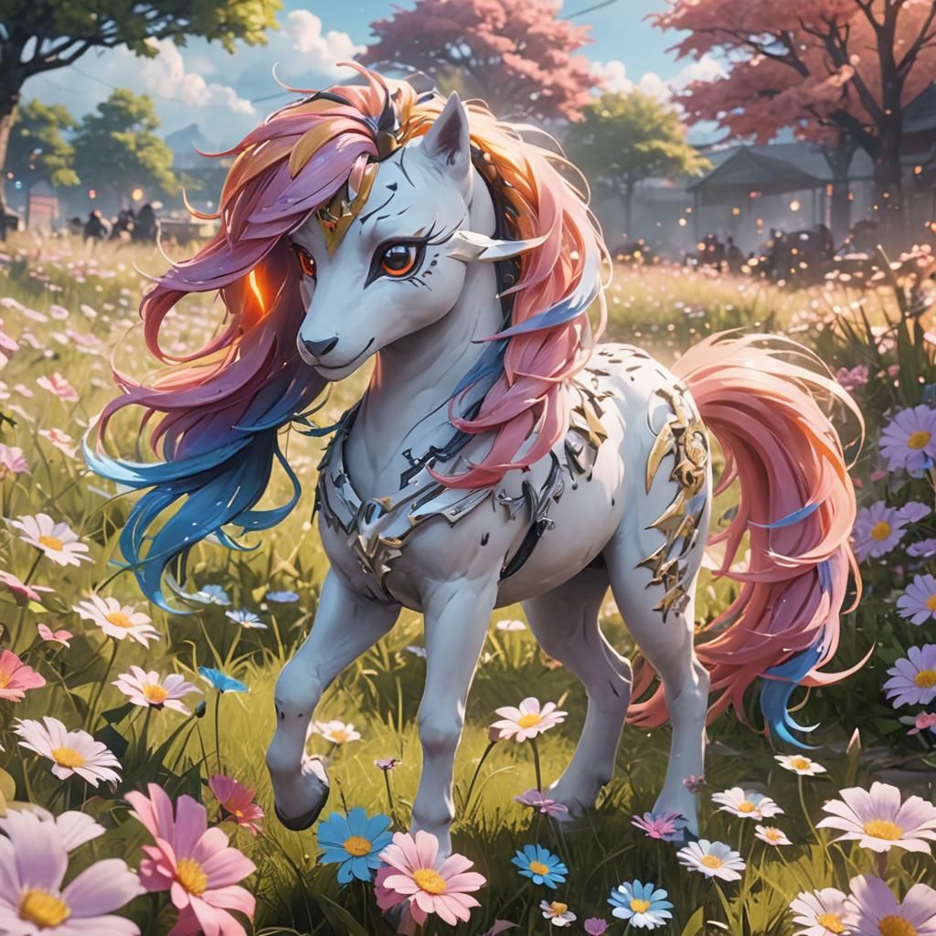 Anime Punk Rock Concert in Neon-Lit Venue