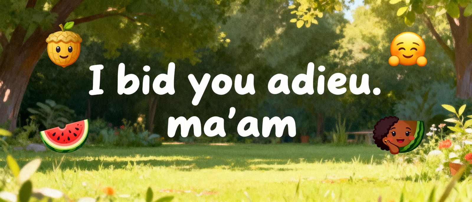 Farewell Greeting with Autumn and Travel Symbols