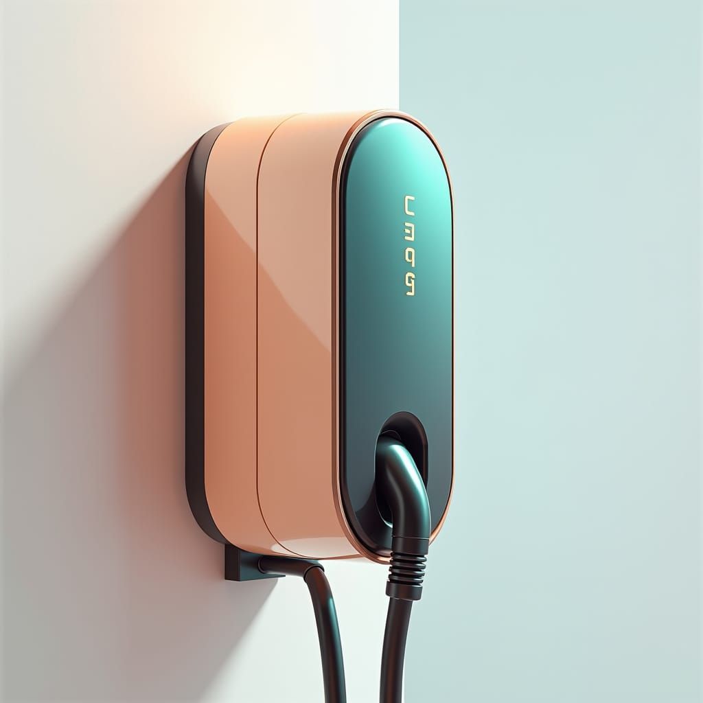 Mid-Century Modern EV Charger Concept Art
