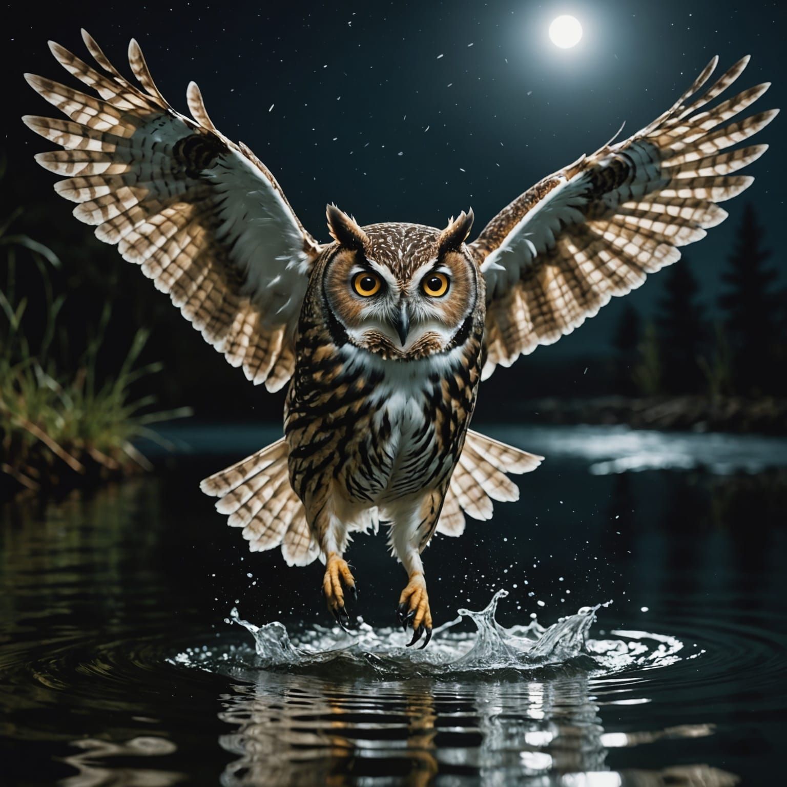 Night Owl Swimming: Wings as Paddles