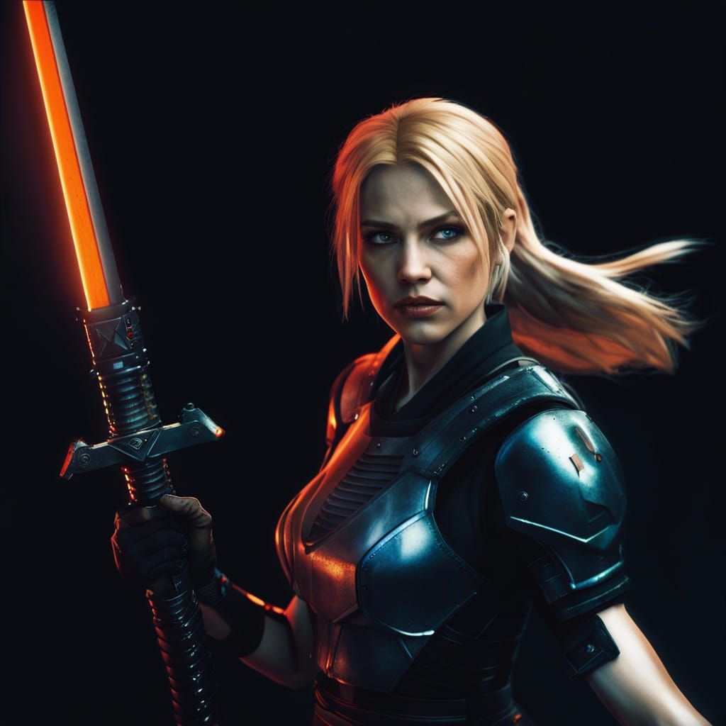 Jill Valentine as Sith Warrior with Double Katana