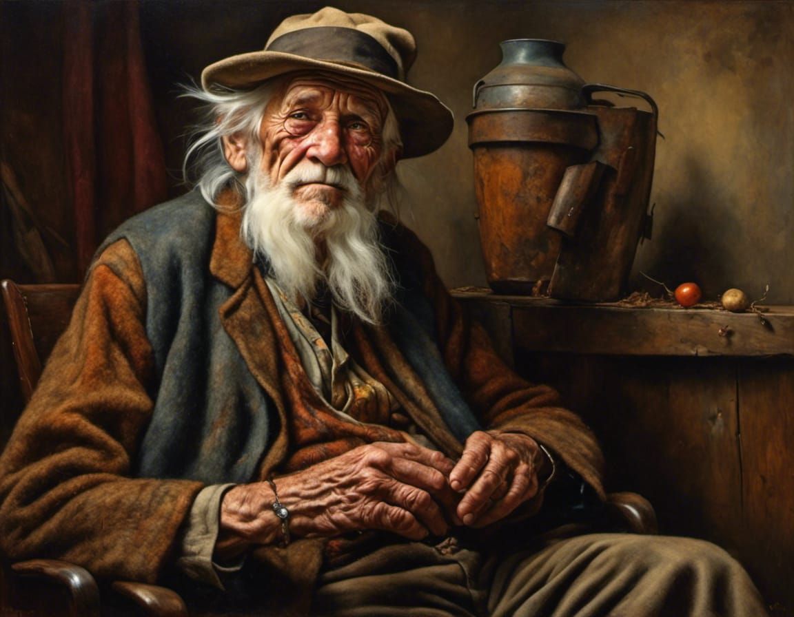 Hyperrealistic Portrait of an Old Man