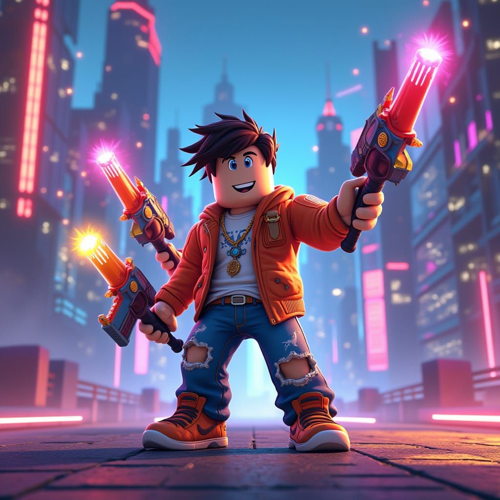 Roblox-Inspired Futuristic Throwing Simulator Scene