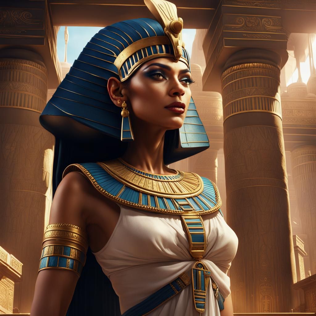 Egyptian Queen Cleopatra: Detailed Matte Painting