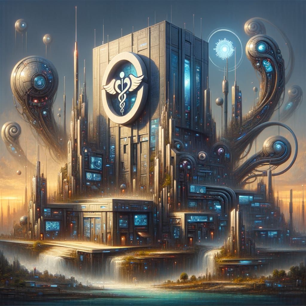 Health Tech Haven in a Futuristic Medical Utopia