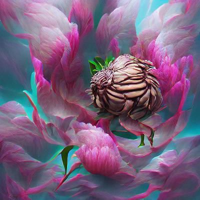 Surreal Peony Flower Generated by AI