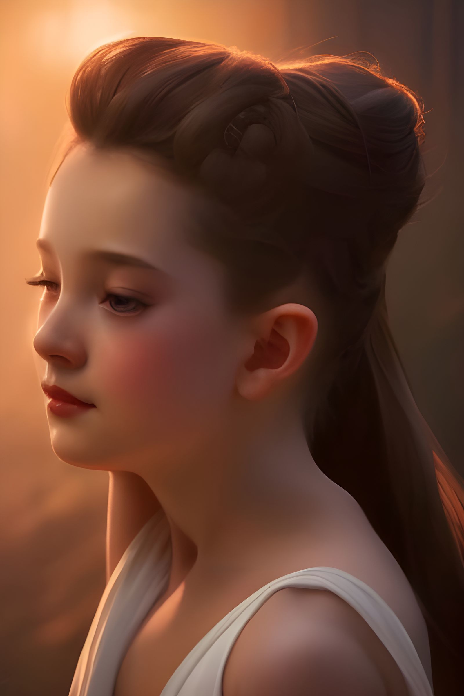 Ballerina Portrait in Art Nouveau Style