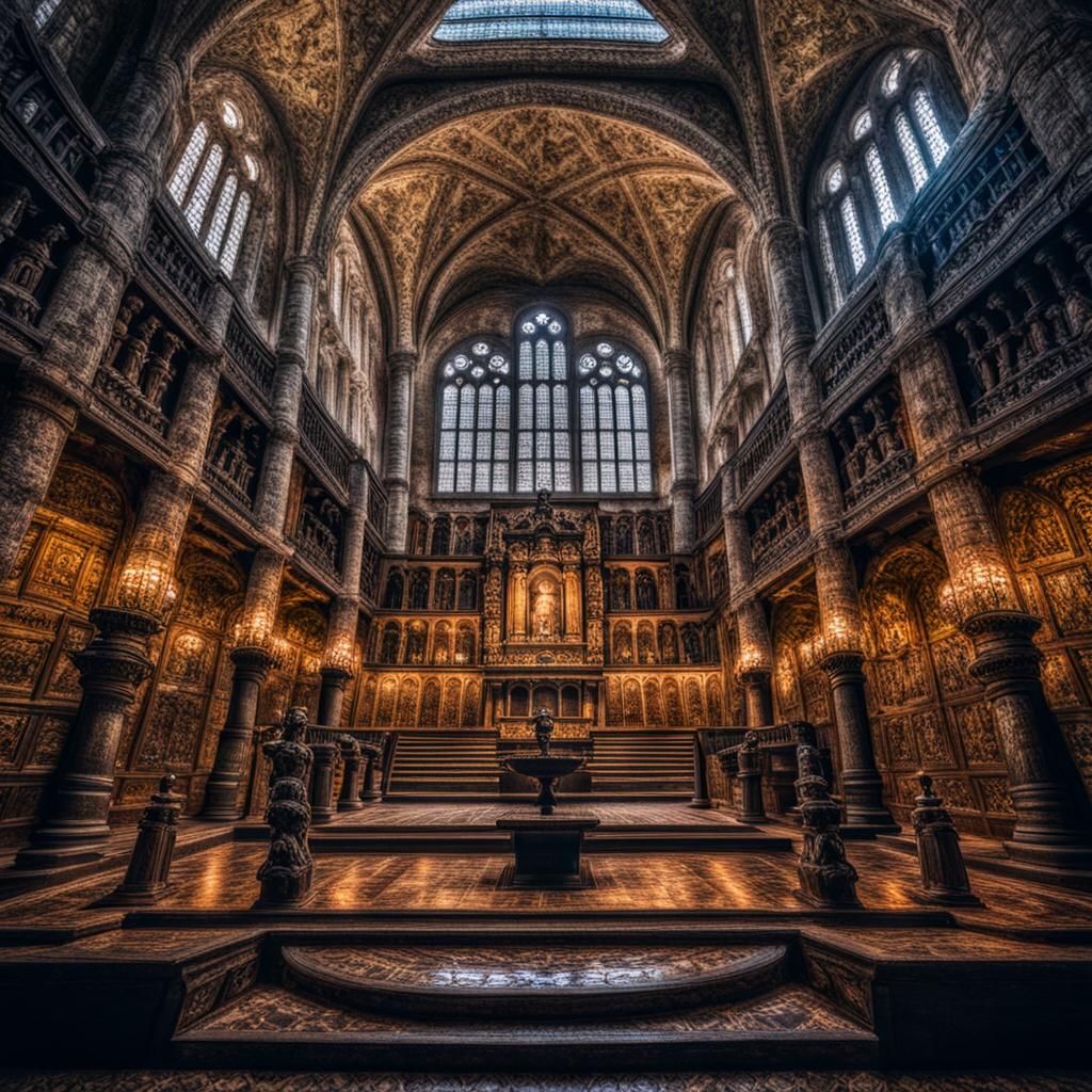 Palau de Plegamans in Hyperrealistic Style