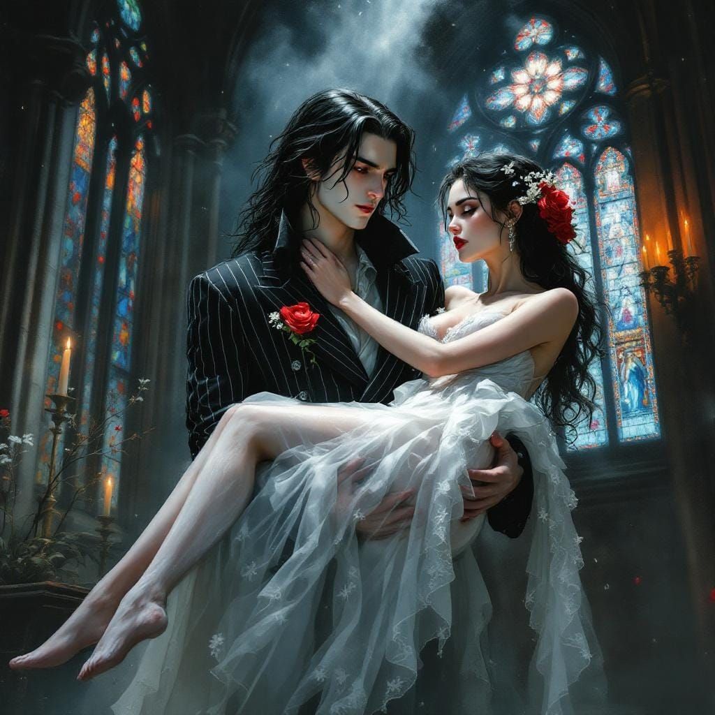 It was all too unlikely, but there he stood, a vampyre, hold...