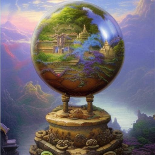 Dragon Temple Ruins in Ethereal Globe