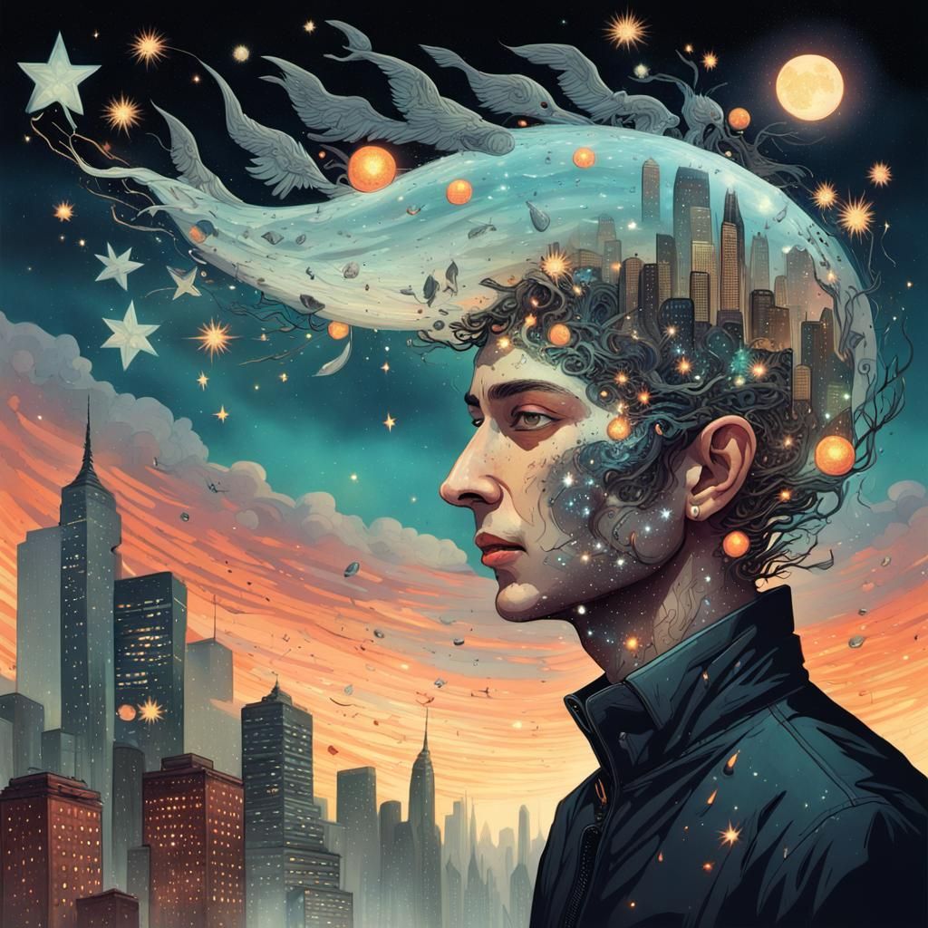 Surreal Macabre Animal Tornado: Hyperdetailed Collage Art