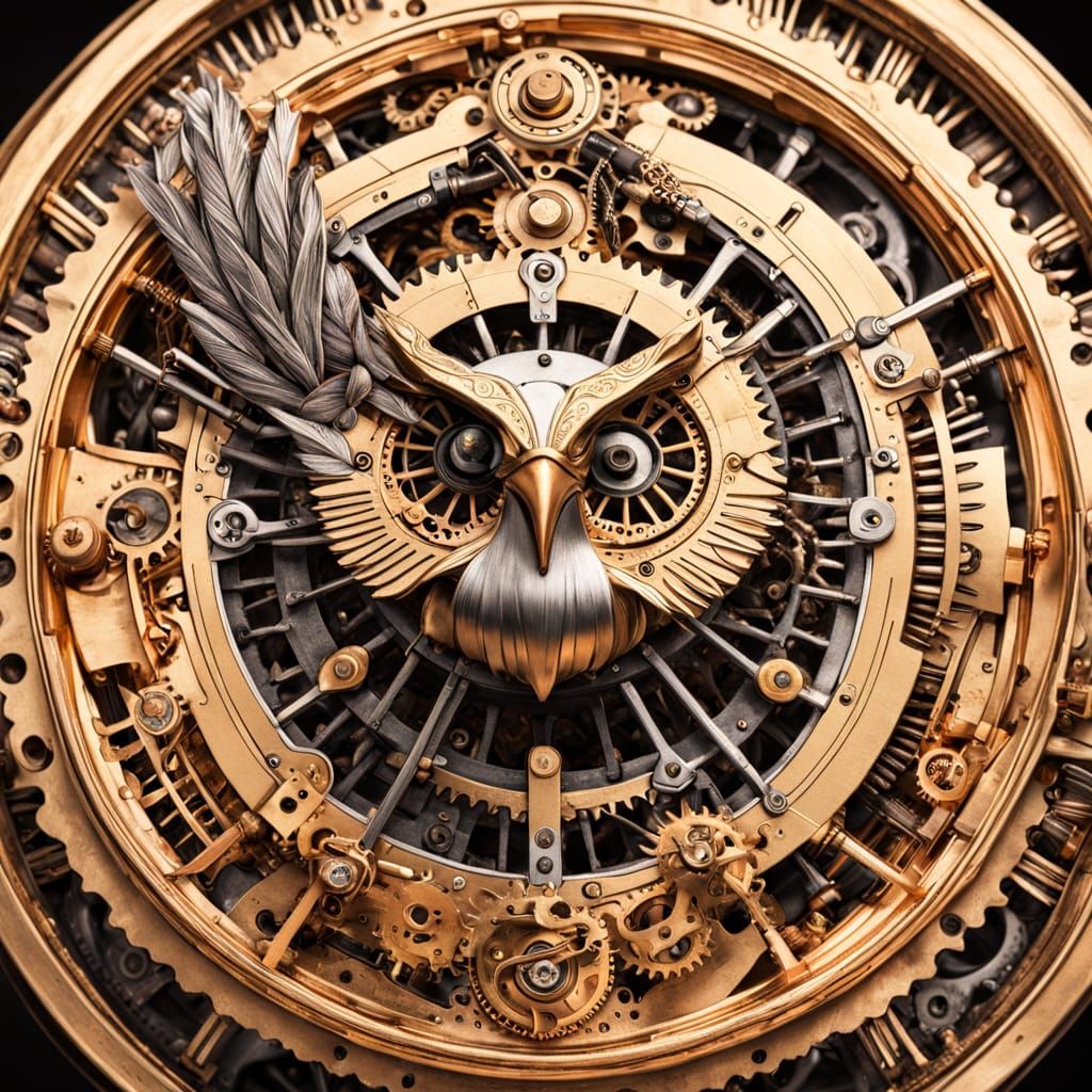 Steampunk Avian Gentleman in Clockwork Regalia