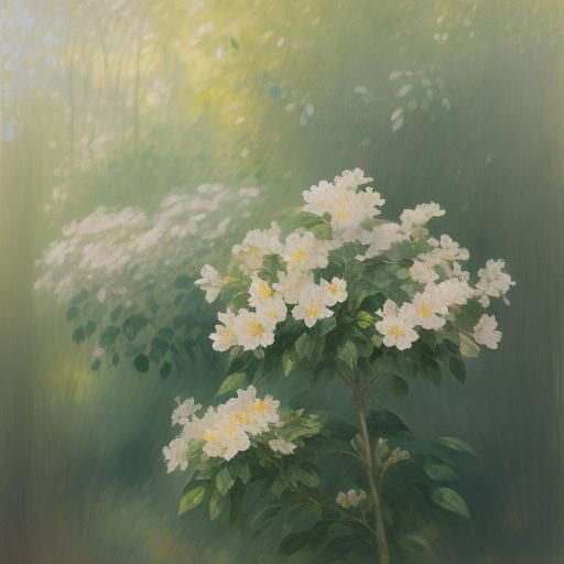 Impressionist Alien in Renoir Style Forest