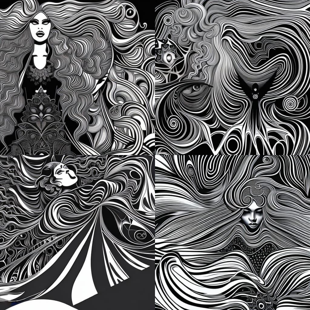 Cyclops, Woman, and Screaming Man in Gothic Setting