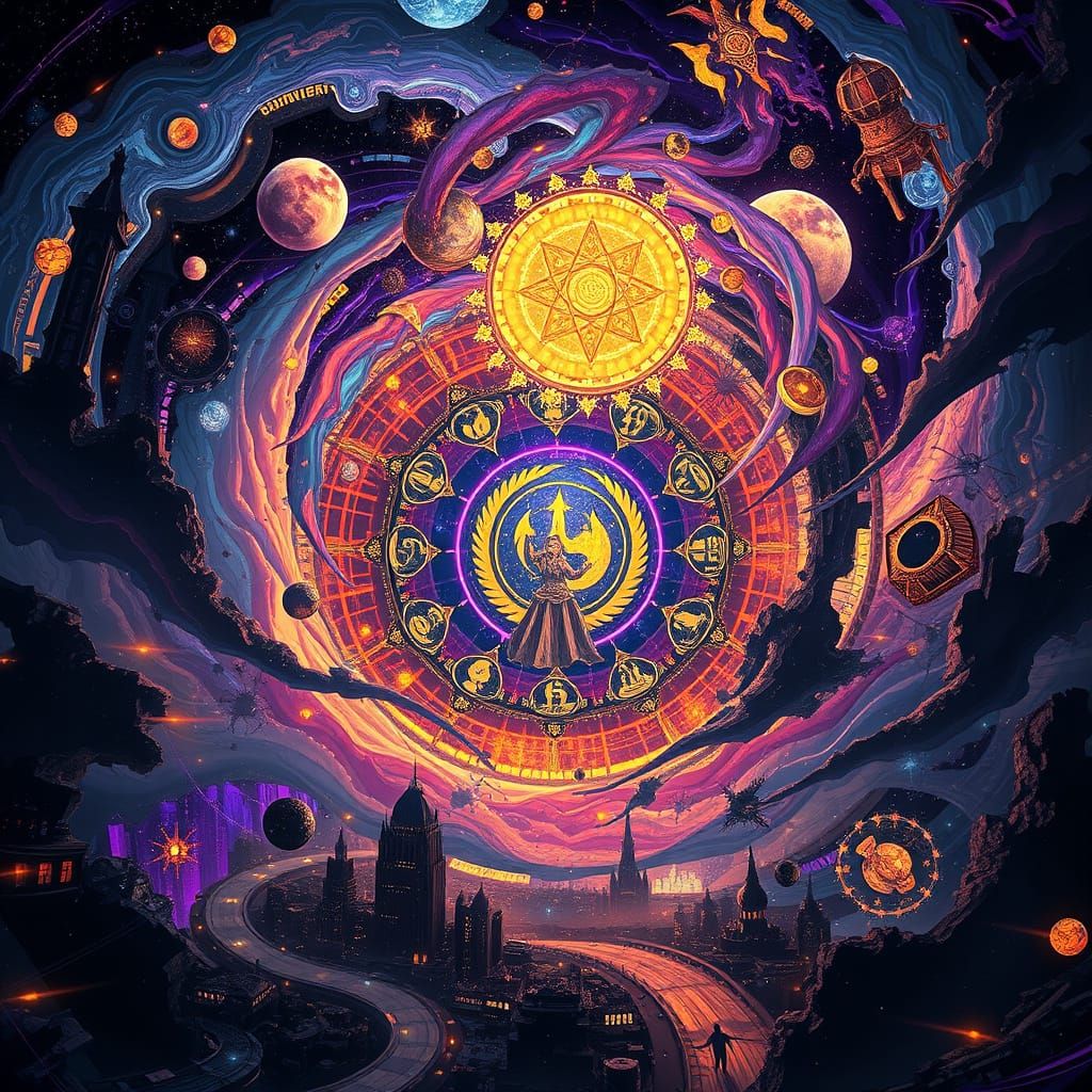 Cosmic Rebirth in Baltic Mythology, Swirling Vortex of Celes...