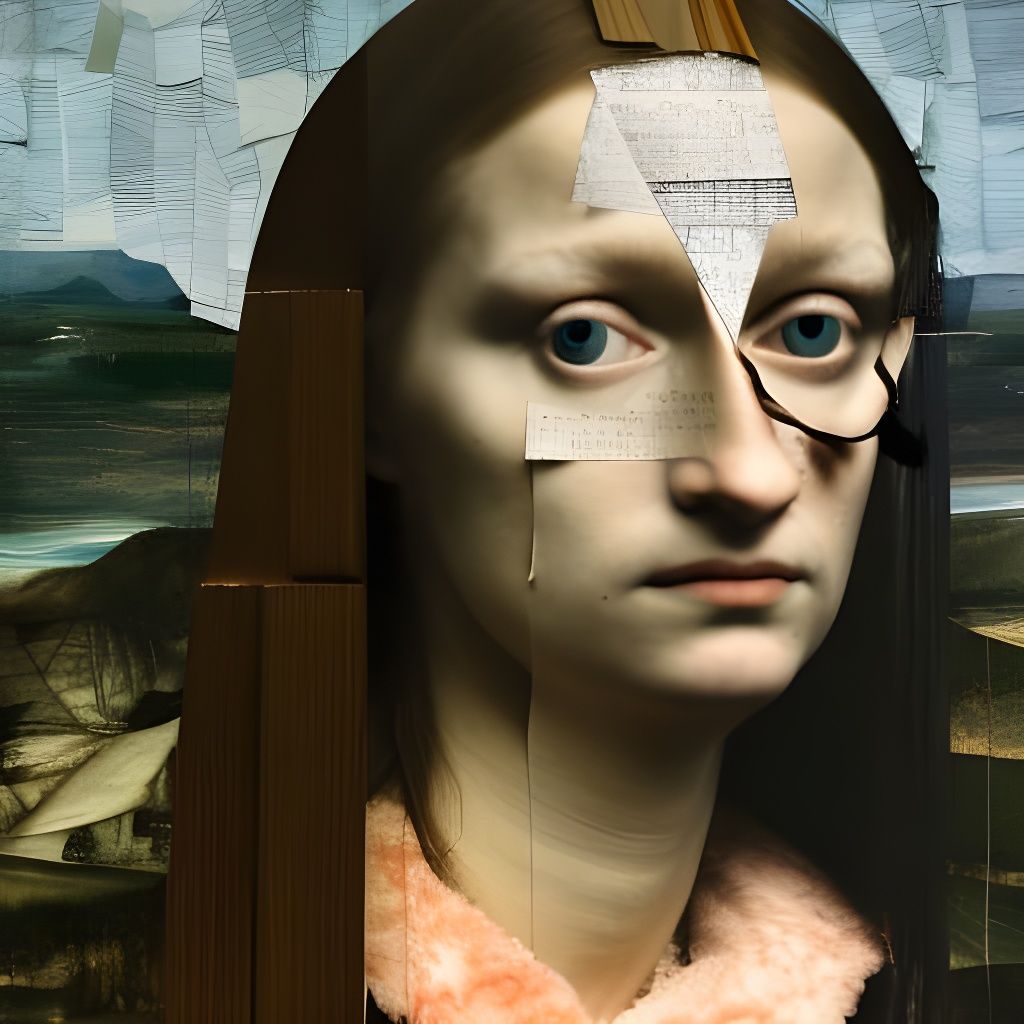 Mona Lisa Portrait in Early 20th Century Style