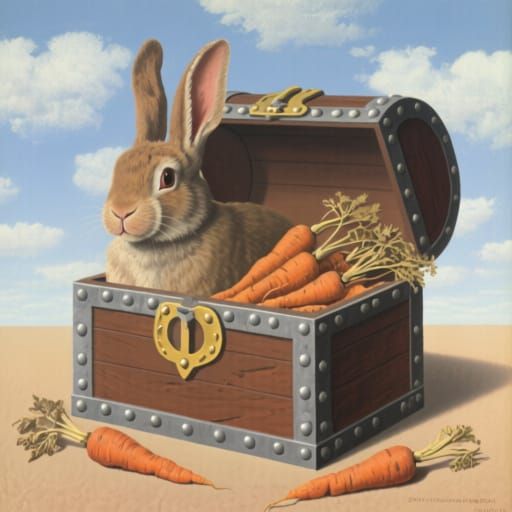Rabbit's Treasure Chest: Saryan and Magritte Style
