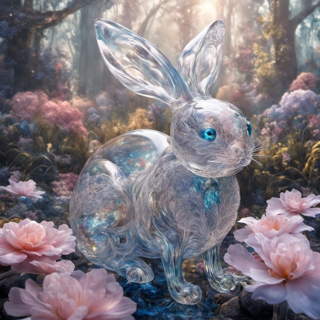Glass rabbit.