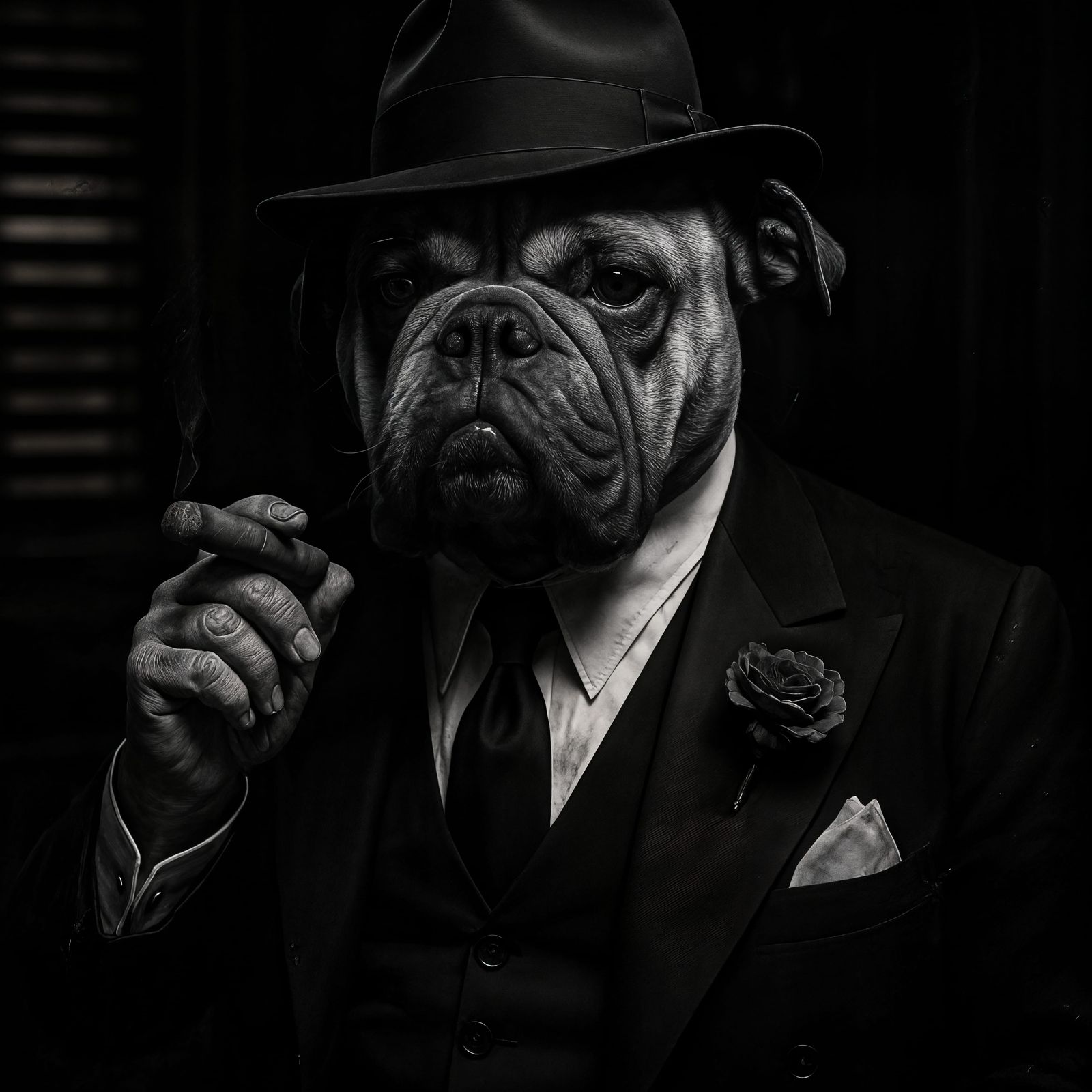 The Dogfather: A Canine Godfather Portrait