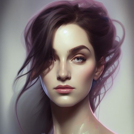 Lady Dimitrescu Portrait in Art Nouveau Style