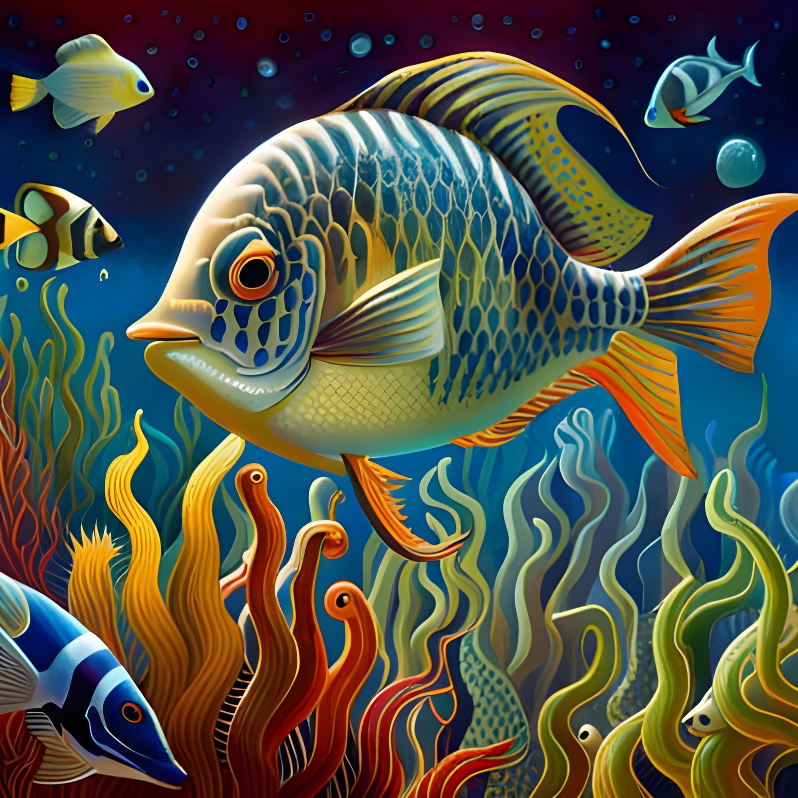 Hyperrealistic Japanese Painting with Ornate Details